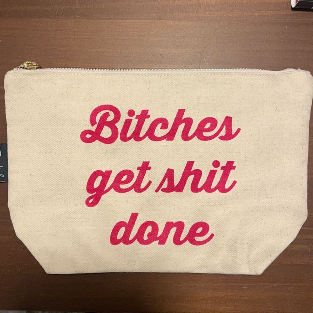 Babes Get Things Done Lined Wristlet Bag